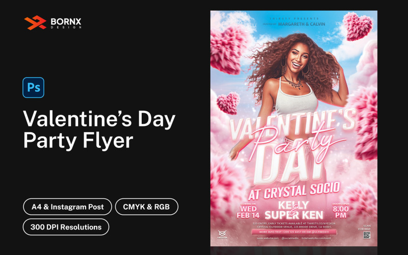 Valentin-napi party szórólap