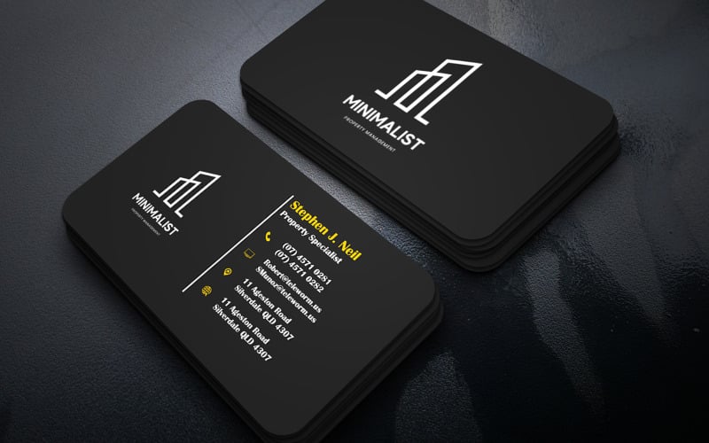 Visiting Card for Real Estate Analyst - Business Card Template