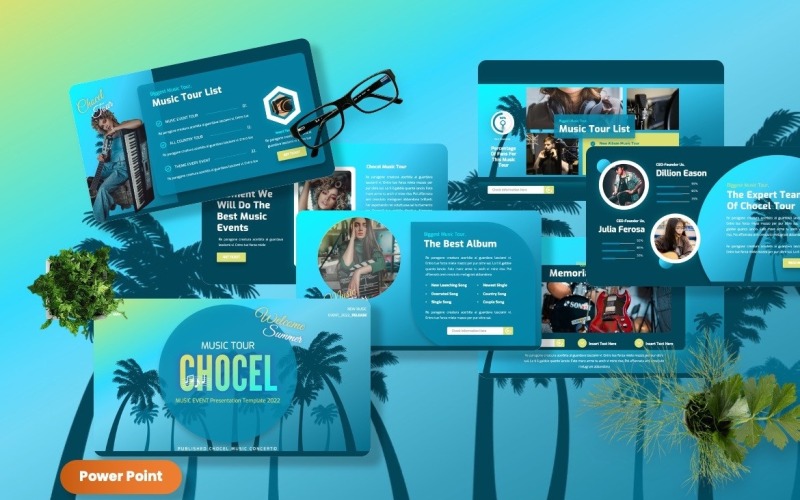 Chocel - Powerpoint-sjabloon voor muziekevenementen