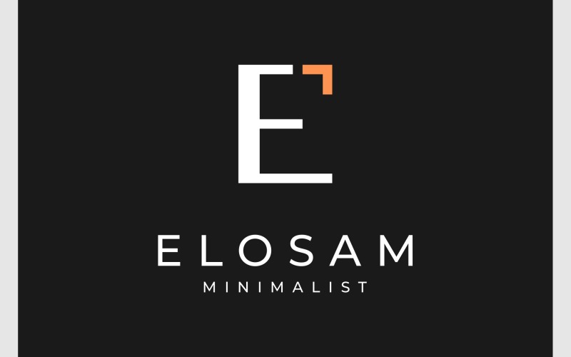 Bokstaven E pil minimalistisk logotyp