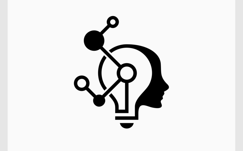 Инновационный логотип человеческого разума