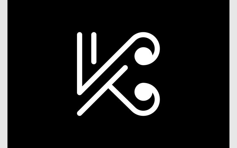 Letter K minimalistisch luxe logo