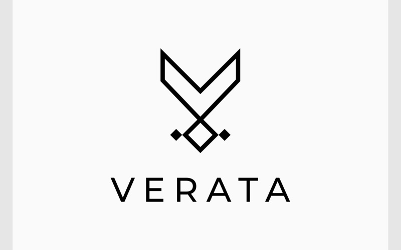 Letter V minimalistisch elegant logo