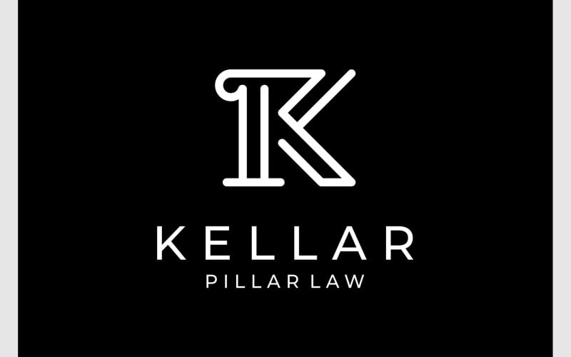 Logotipo do escritório de advocacia da coluna da letra K