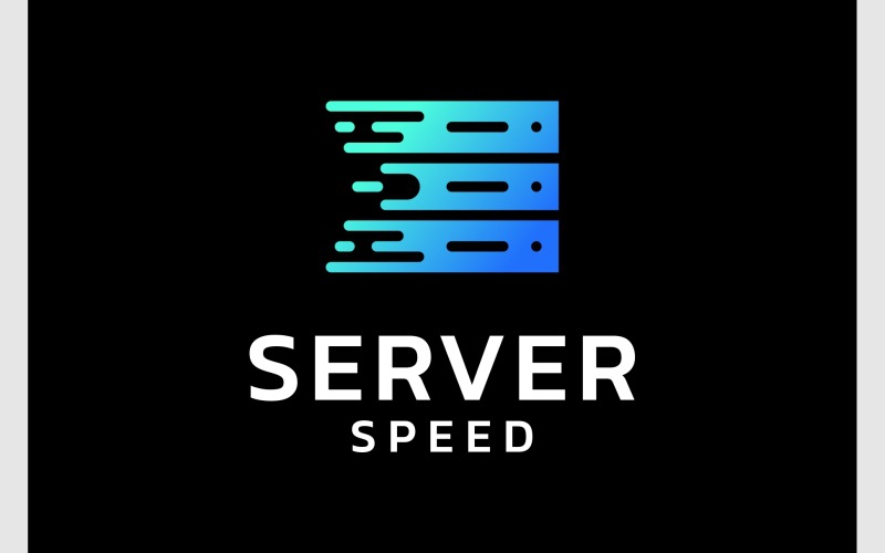 Logotyp för digital rörelse för serverdatabas