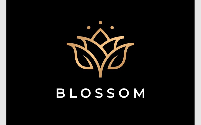 Lotusbloesem bloem luxe logo