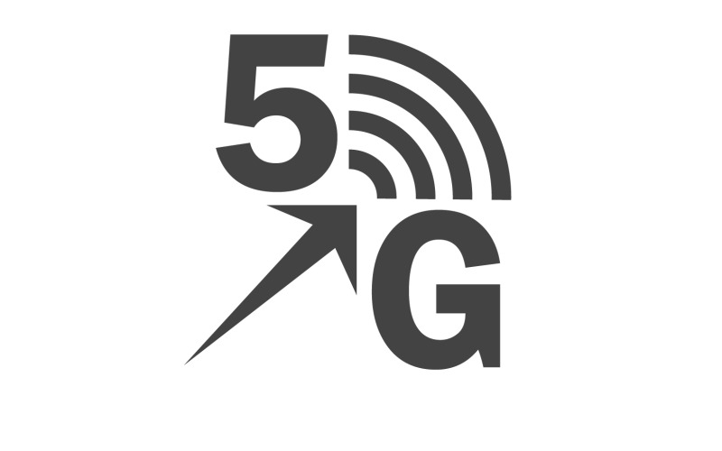 ícone de vetor de logotipo de tecnologia de rede de sinal 5G v24