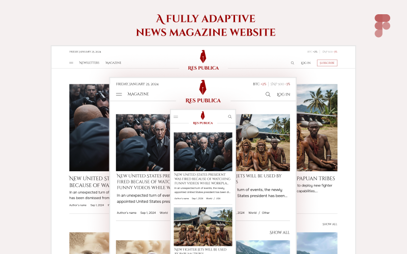 Res Publica – 新闻杂志网站 UI 模板