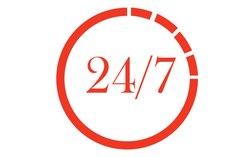 24-Stunden-Zeitsymbol-Logo-Design v13