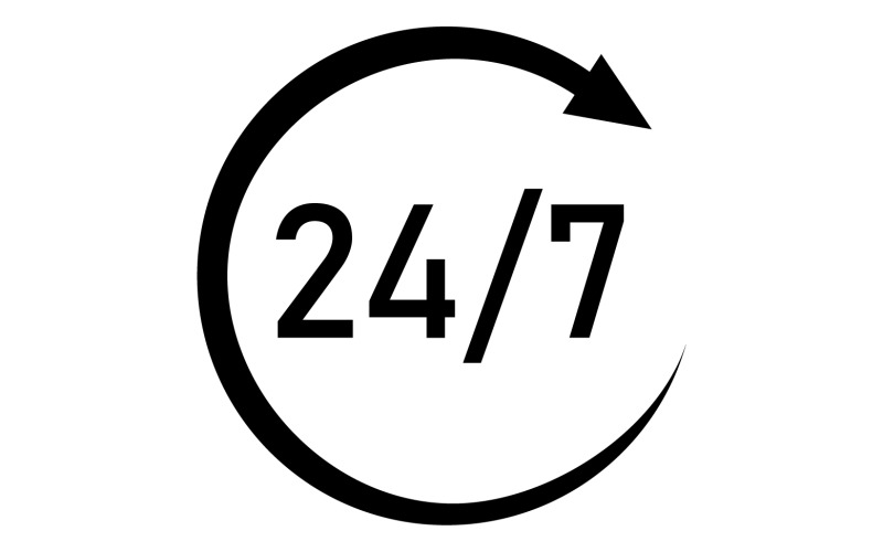 24 timmars tid ikon logotyp design v3