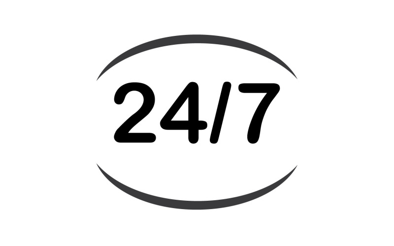 24 timmars tid ikon logotyp design v48