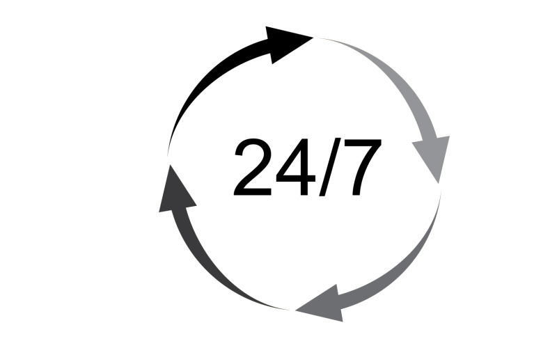 24 小时时间图标标志设计 v14