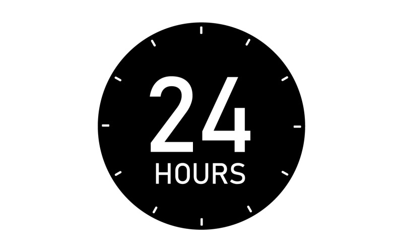 24 小时时间图标标志设计 v76