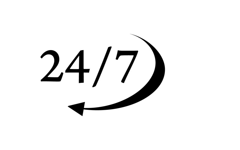Návrh loga ikony 24 hodin v58