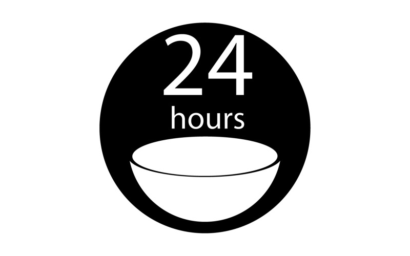 24-Stunden-Zeitsymbol-Logo-Design v108