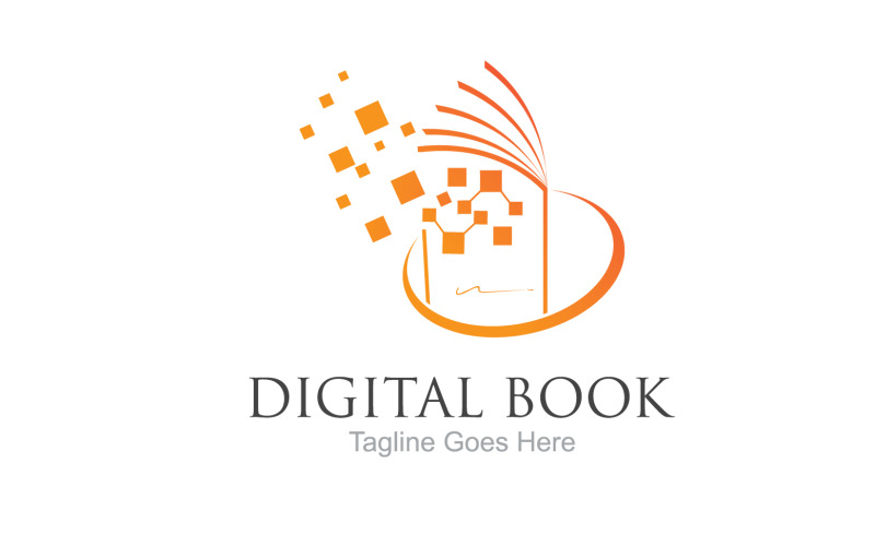 Boek lezen onderwijs logo vector v15