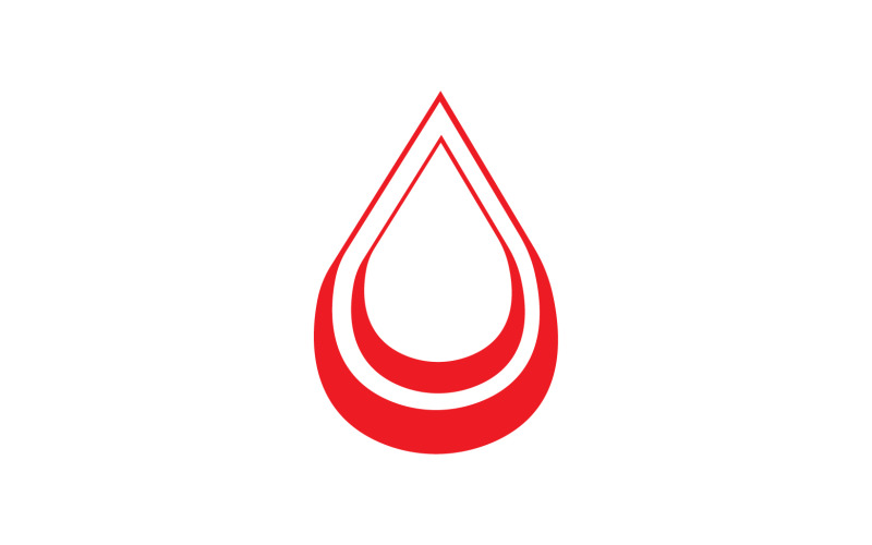 Élément vectoriel du logo de l'icône de goutte de sang v20