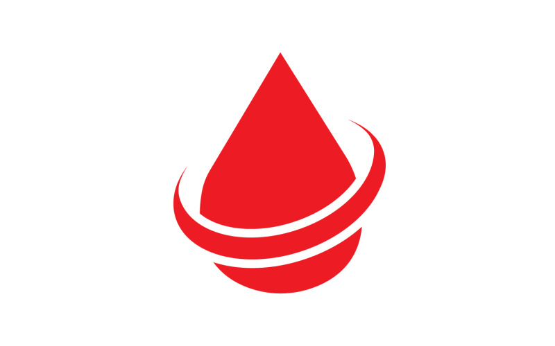 Элемент вектора логотипа капли крови v8