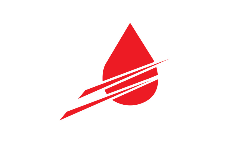 Elemento vettoriale logo icona goccia di sangue v11