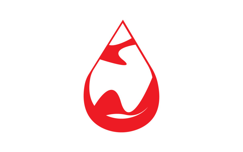 Elemento vettoriale logo icona goccia di sangue v14