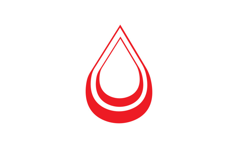 Elemento vettoriale logo icona goccia di sangue v20