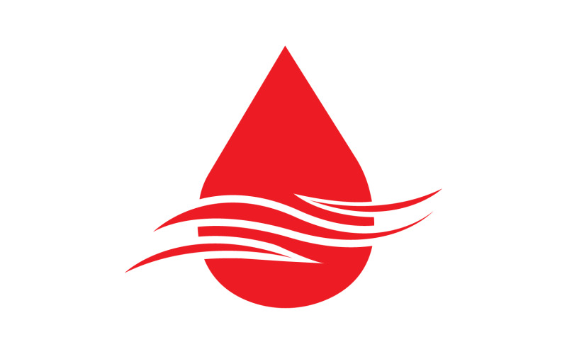 Elemento vettoriale logo icona goccia di sangue v4
