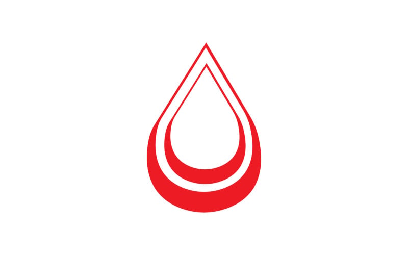 Krevní kapka ikona logo vektorový prvek v20