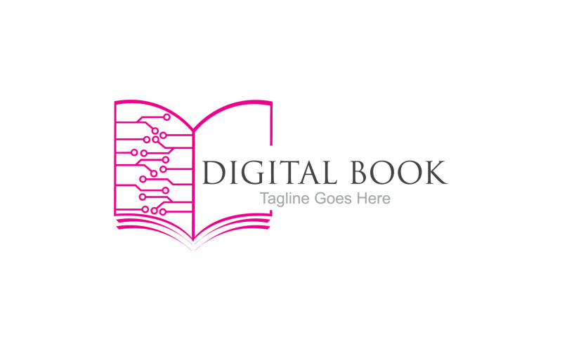 Вектор логотипа образования для чтения книг v29