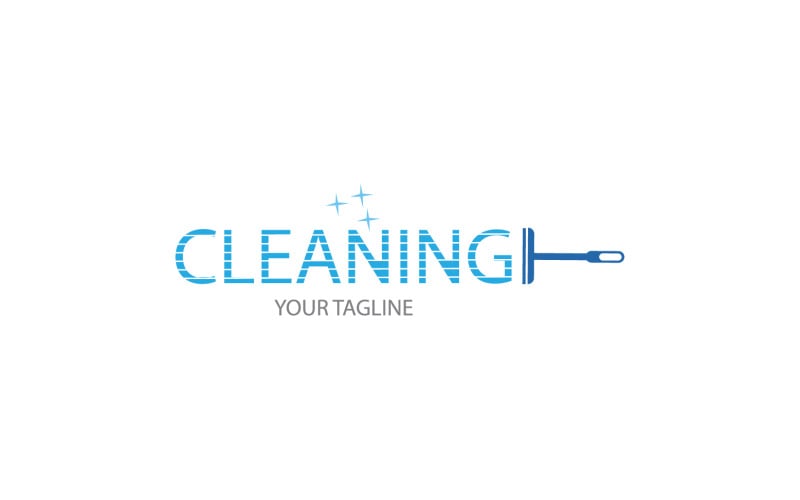 Cleaning service icon logo vector v28 - TemplateMonster