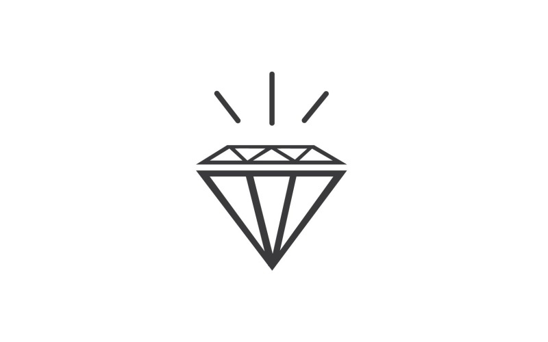 Diamant logo vectorelement versie v10