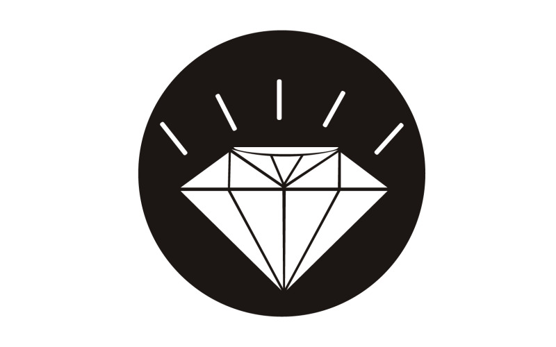 Elemento vectorial del logotipo de diamante versión v53