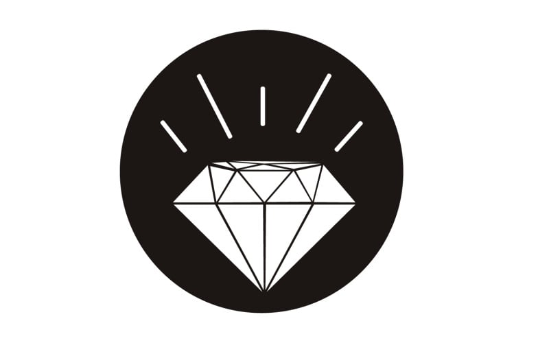 Elemento vectorial del logotipo de diamante versión v56