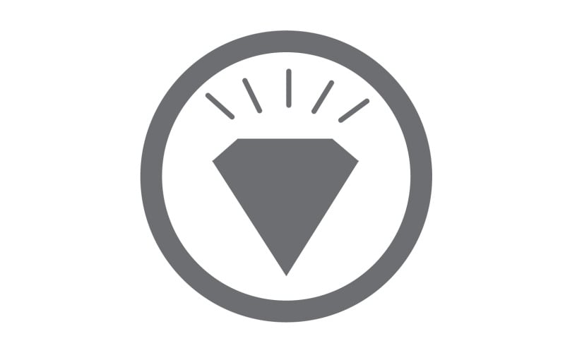 Elemento vettoriale logo diamante versione v27