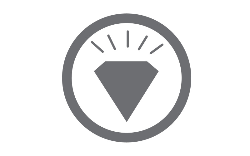 Versão do elemento vetorial do logotipo do diamante v27