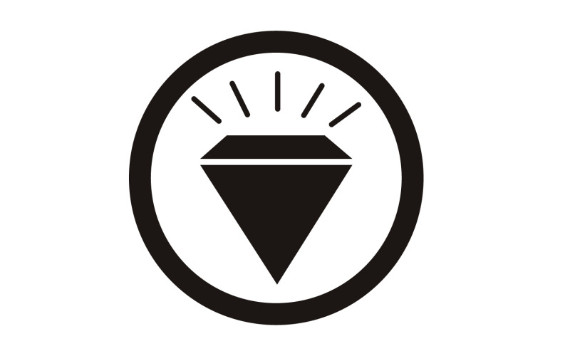 Version d'élément vectoriel du logo diamant v28
