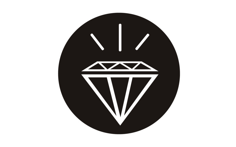 Version d'élément vectoriel du logo diamant v58
