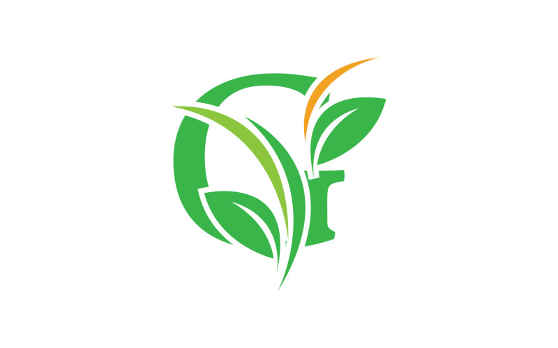 G harfi yaprak yeşil logo simge sürümü v12