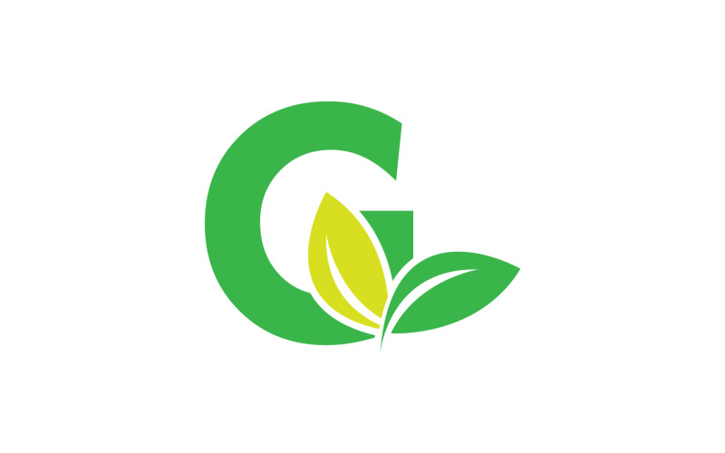 G harfi yaprak yeşil logo simge sürümü v17