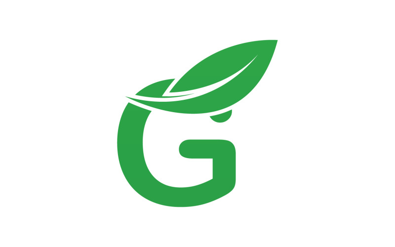 G harfi yaprak yeşil logo simge sürümü v48