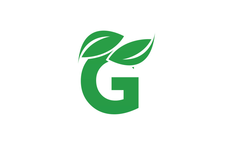 G lettre feuille logo vert icône version v25