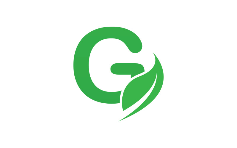 G字母叶绿色标志图标版本v35