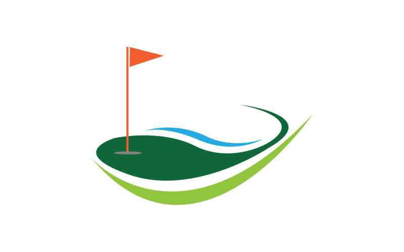 Golfové logo sport vektorová verze v6