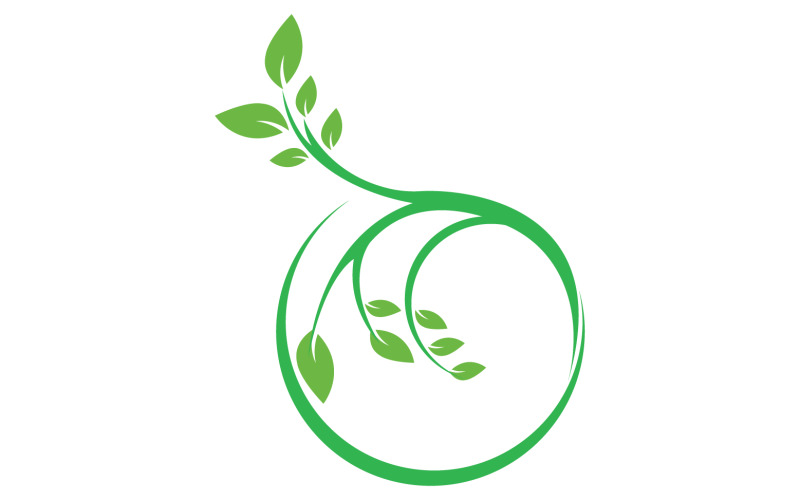 Blad groene ecologie boom element pictogram versie v21