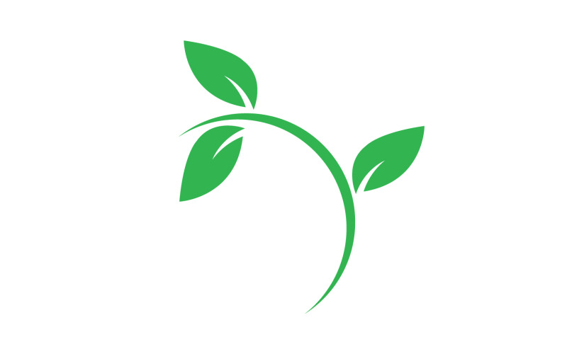 Blattgrünes Ökologie-Baumelement-Symbol, Version v10
