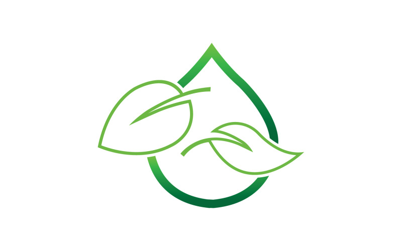 Feuille verte écologie arbre élément icône version v45