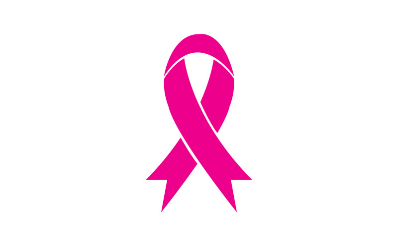 Élément de logo icône ruban rose version v11