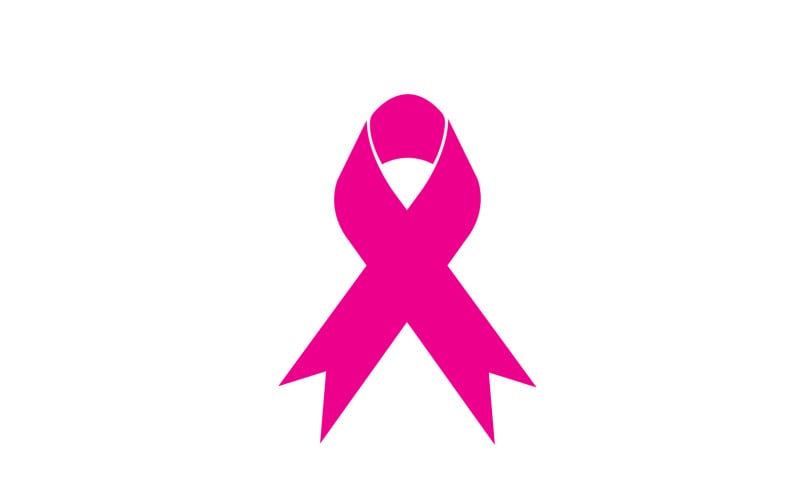 Élément de logo icône ruban rose version v33