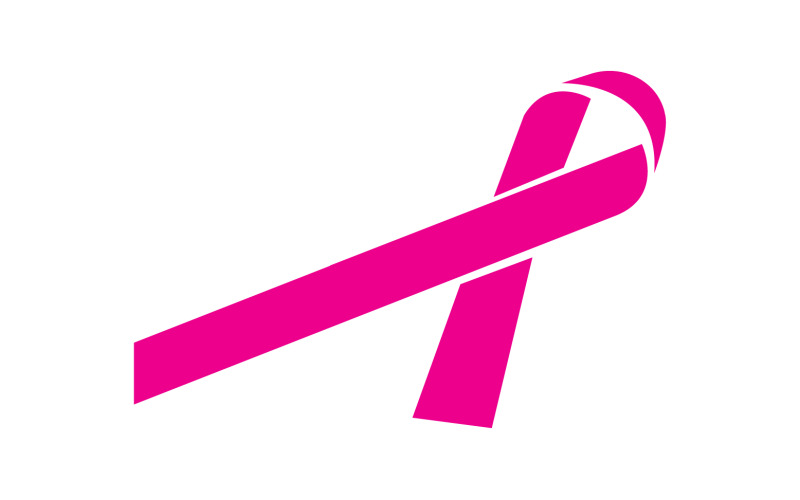 Elemento logo icona nastro rosa versione v4