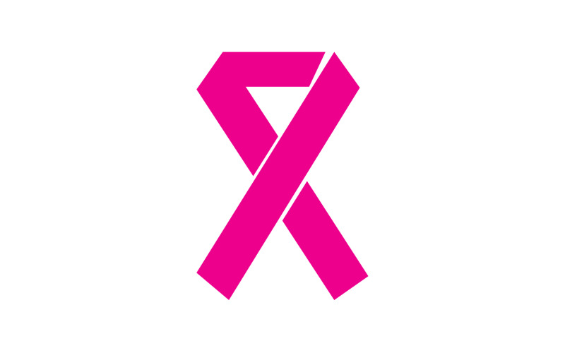 Różowa ikona wstążki, element logo, wersja v14