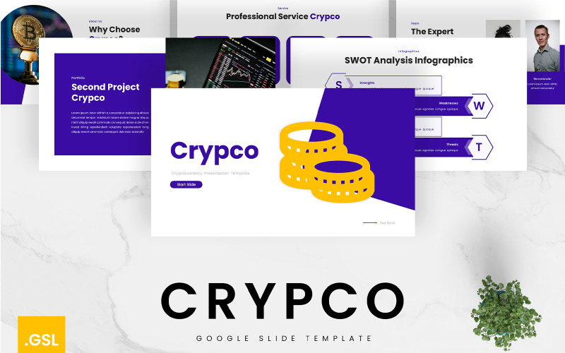 Crypco – Шаблон слайдов Google о криптовалюте